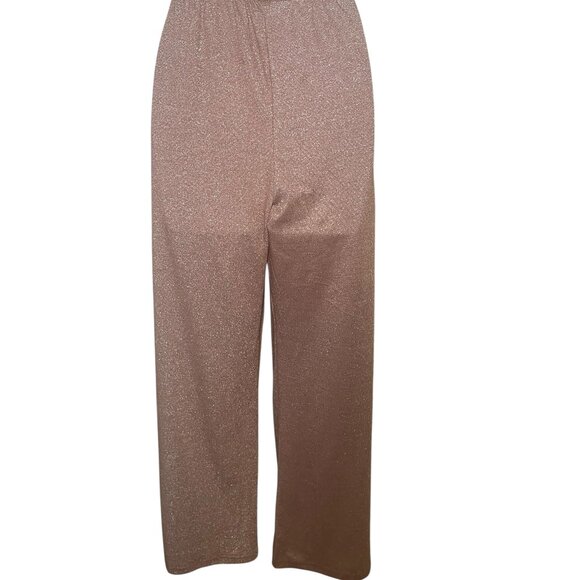 Cider Brown Glitter Wide-Leg Pants – Size Medium - Picture 4 of 7